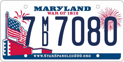 MD license plate 7MD7080