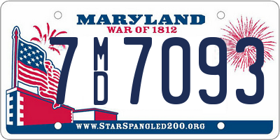 MD license plate 7MD7093