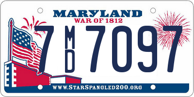 MD license plate 7MD7097