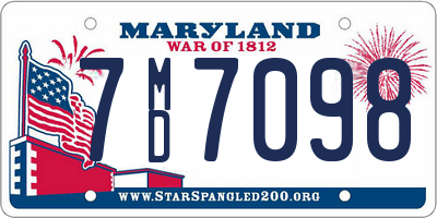 MD license plate 7MD7098