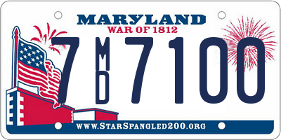 MD license plate 7MD7100