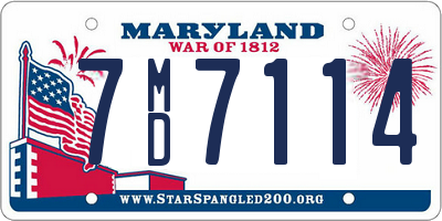 MD license plate 7MD7114