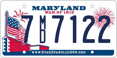 MD license plate 7MD7122