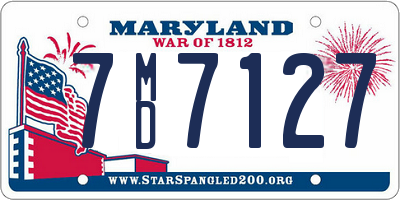 MD license plate 7MD7127