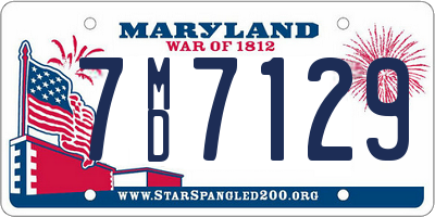 MD license plate 7MD7129