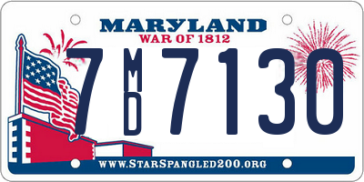 MD license plate 7MD7130