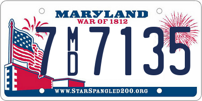MD license plate 7MD7135