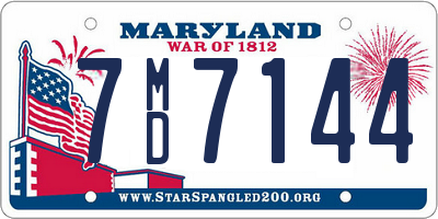 MD license plate 7MD7144