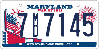 MD license plate 7MD7145