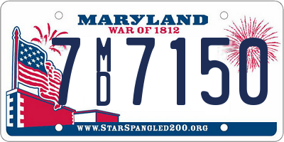 MD license plate 7MD7150