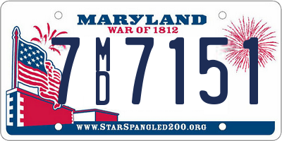 MD license plate 7MD7151