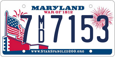 MD license plate 7MD7153