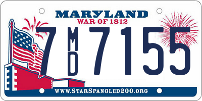 MD license plate 7MD7155