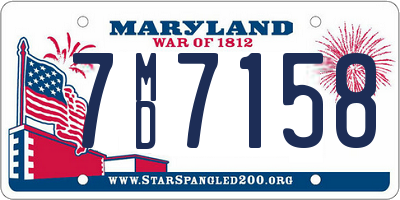 MD license plate 7MD7158