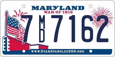 MD license plate 7MD7162