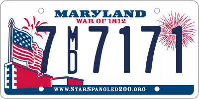 MD license plate 7MD7171