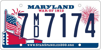 MD license plate 7MD7174