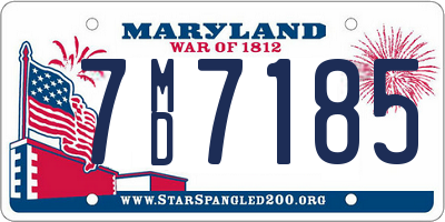 MD license plate 7MD7185