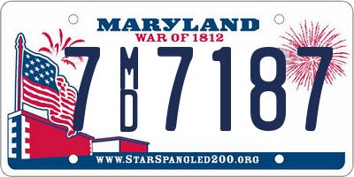 MD license plate 7MD7187