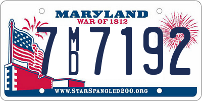 MD license plate 7MD7192