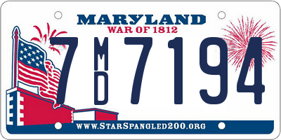 MD license plate 7MD7194