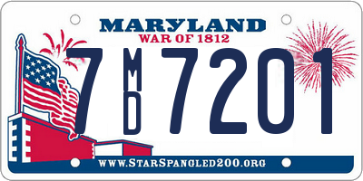 MD license plate 7MD7201