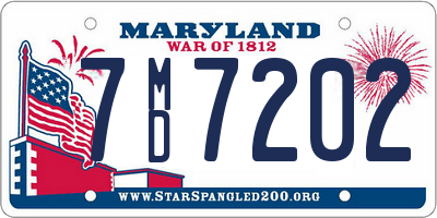 MD license plate 7MD7202