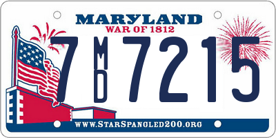 MD license plate 7MD7215
