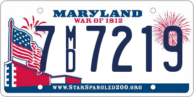 MD license plate 7MD7219