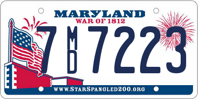 MD license plate 7MD7223