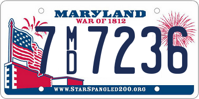 MD license plate 7MD7236