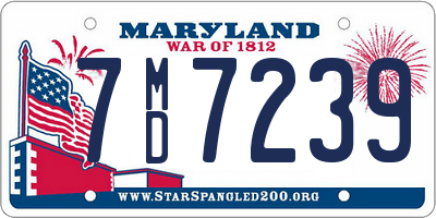 MD license plate 7MD7239