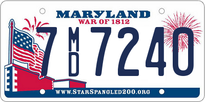 MD license plate 7MD7240