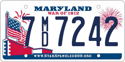 MD license plate 7MD7242