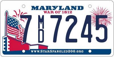 MD license plate 7MD7245