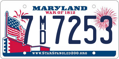 MD license plate 7MD7253