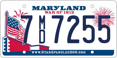 MD license plate 7MD7255
