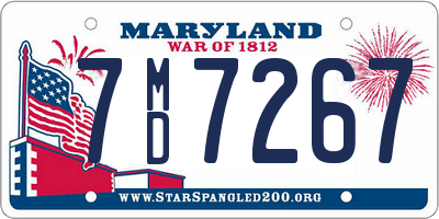 MD license plate 7MD7267