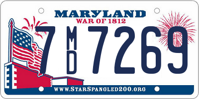 MD license plate 7MD7269