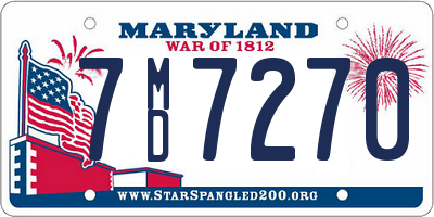 MD license plate 7MD7270