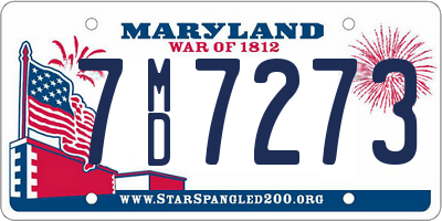 MD license plate 7MD7273