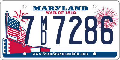 MD license plate 7MD7286