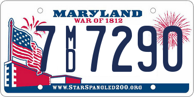 MD license plate 7MD7290