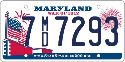 MD license plate 7MD7293