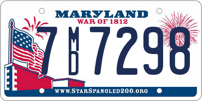 MD license plate 7MD7298
