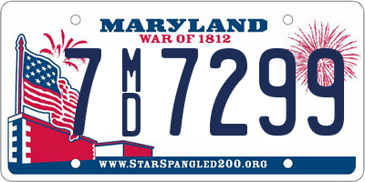 MD license plate 7MD7299