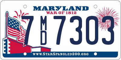 MD license plate 7MD7303