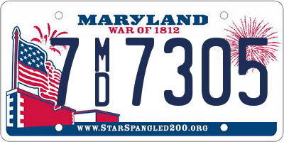 MD license plate 7MD7305