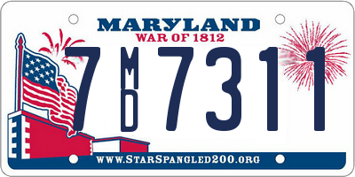 MD license plate 7MD7311