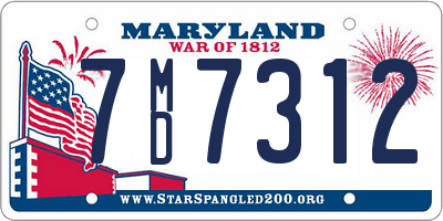 MD license plate 7MD7312